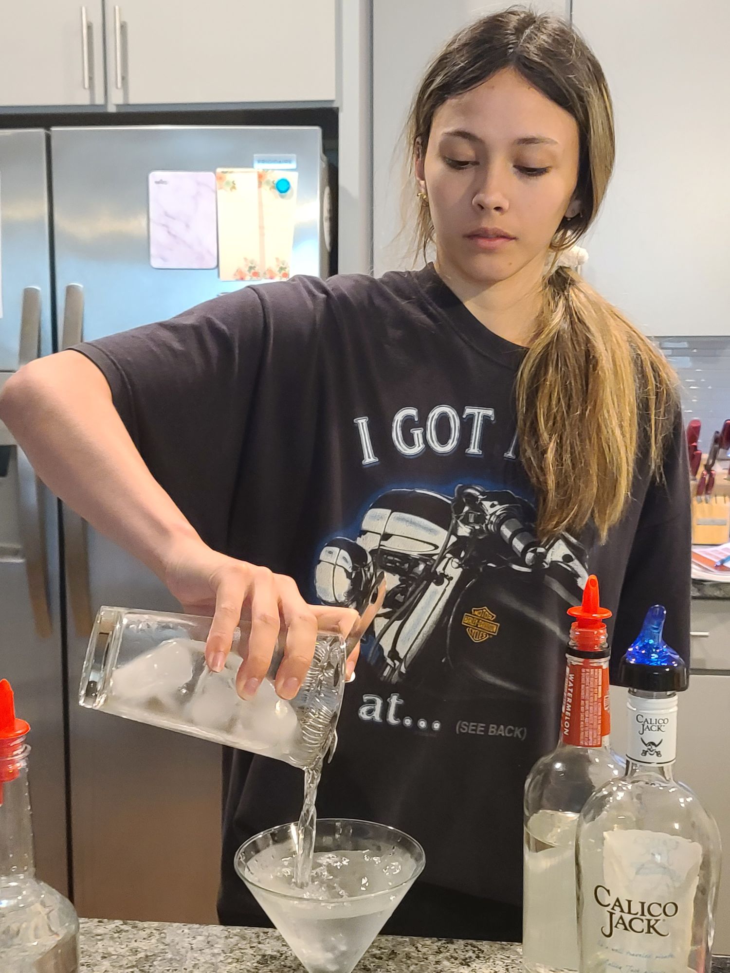 Bartending student at LA Bartending School