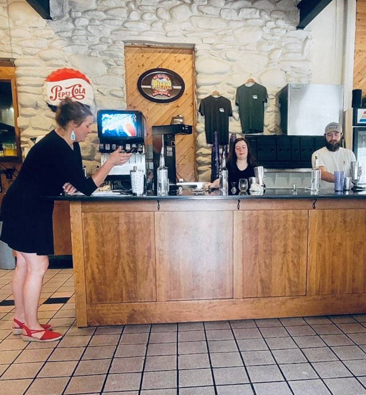 Bartending student at LA Bartending School