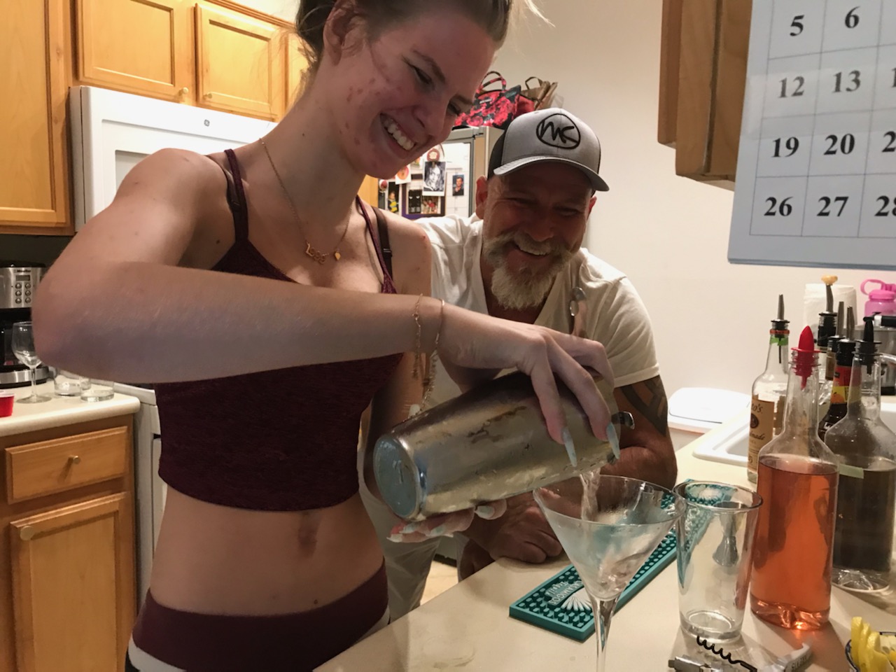 Bartending student at LA Bartending School